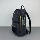 Tumi 196663 Montana Black Nylon   Leather Backpack Gold Zip Travel Bag New