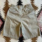 Vintage 1950s Us Army Khaki Cotton Twill Pleated Summer Shorts Sz 30