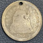 1850 Seated Dime Love Token - Beautiful Engraving