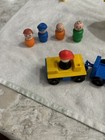 Vintage Fisher Price Little People  Airport 933 Lot- Helicopter Rails Broke Bx50
