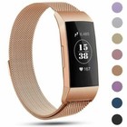 For Fitbit Charge 4 Strap Replacement Watch Band Metal Stainless Steel Magnet