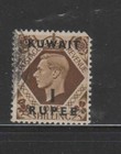 Kuwait  79  1948  1r On 1sh   King George Vi Surcharged   F-vf  Used  A