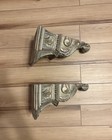 Pair Of Ornate Wall Corbel Shelves     Antique Gold Finish     Vintage Style