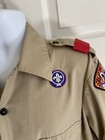Vtg Boy Scouts Of America Bsa Tan Ss Uniform Shirt - Men s Xl - Made In Usa
