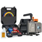 4cfm Omt Air Vacuum Pump Hvac Manifold Gauge Set Ac A c Refrigeration Kit Combo