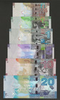 Kuwait 1 4 1 2 1 5 10 20 Dinars 2014  P-29 30 31 32 33 34  First Signatures  Unc