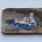 Vintage Rustic Wood Hand Painted Labradors Hunting Dogs Pheasant Signed Labs