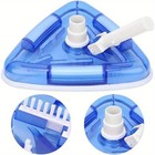 11 4  Weighted Transparent Triangular Pool Vacuum Head W  Swivel Hose Connection