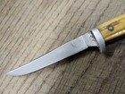 Vtg Orig Queen Usa 6  Fixed Blade Bird Trout Knife Winterbone Scales 40 s Carbon