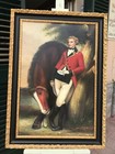 Oil Painting On Canvas Austrian Knight Wooden Frame 106 X 76 5 Cm