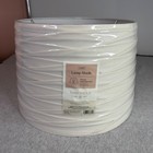 Threshold Lamp Shade Set Of 2 Large Cream Linen Ribbon Wrap Textured 15  Dia