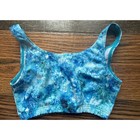 Dynami Girls Sports Bra Blue Watercolor Abstract Athletic Crop Top Cxs