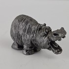Heavy Pewter Hippopotamus Miniature 2 5  X 1  House Hippo Good Luck  8 Oz