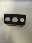 Vintage 3 Slot Spring-loaded Coin Dispenser Faux Wood Grain Finish