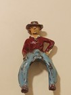 Vintage Manoil C-23 Lead Metal Cowboy Figure Western Dimestore Toy 1930 Red Blue