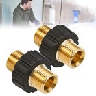 Brass Pressure Washer Connector Quick Connect Fitting M22-14mm Hose Adapter 2pcs