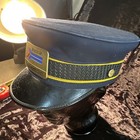 Amtrack Trainman Hat With Badge Size 7 1 8 Rare Vintage Original Not A Replica