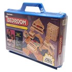 Vintage 1995 Pastime 9 Piece Bedroom Set Pin Doll Craft Stick Kit Blue Case 