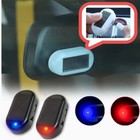 2pcs Car Fake Security Light Solar Power Simulated Dummy Alarm Wireless Warning