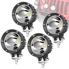 4x 4  80w Round Led Off Road Driving Spot Lights Work Pods Headlighs Fog 4wd Atv