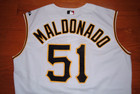 Carlos Maldonado Pittsburgh Pirates Game Used Worn 07 Jersey Nationals Venezuela
