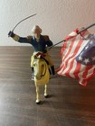 Vintage 1950s Hartland Plastics George Washington And Horse  Saddle  Sword  Flag
