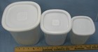 Rubbermaid Servin Saver  6   5    8  lot Of 3 Storage Containers  White Lids