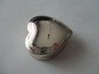 Sterling Silver Pill Box Heart Shape Engraved Top Solid 925 Silver 1 1 4 Wide