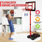 Kids Basketball Hoop With Stand  Adjustable Set  Toddler Red