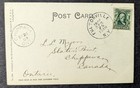    1905 Railroad Station   Hotel Gardens Sacandaga Park  N Y  Photo Post Card   