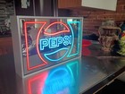 Vintage Fluorescent Pepsi-cola Advertising Sign Store Display Excellent  