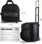 Bowling Ball Bag With Wheels  2 Ball Trolley Bowling Bags  large Compartment