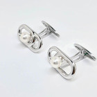Mikimoto Japan Authentic Akoya 6 1mm Pearl Silver Cufflinks Antique vintage 9 2g