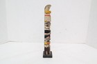 Atq Northwest Coast Native American Hand Carved Wood Totem Pole 10 75  Vintage