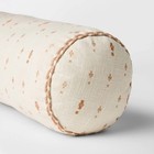 Threshold Geo Print Peach   Cream Color Bolster Accent Pillow 18  Long   7  Deep