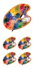Scrapbooking Crafts Stickers Paper House Slim Artist Palette Paint Brush Colors