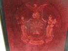 Framed Piece Of Carpet From 1978 Senate Chamber Roger Thompson Senate Secretary
