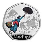 2024 Silver Proof Mary Poppins Coloured 50p Coin Fifty Pence