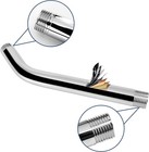 Chrome 10 In Wall Mounted Shower Arm With Flange  Made Of 304 Stainless Steel