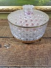 Vtg Avon Vanity Dust Plasric Container W  Puff   Powder