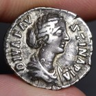 Peacock Denarius Ancient Roman Empire Silver Coin 176ad Empress Faustina
