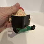 Vintage Homco Elf Gnome Reading Book Ceramic Figurine Christmas Elf  Santa s Elf