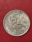 1871 Yj Peru Un Sol Silver Coin 90  25g 22 5g Asw  a 