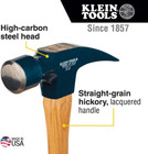 832-32 Lineman s Straight-claw Hammer  Made In Usa