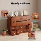 Vintage 14 Drawers Storage  cabinet Wood Office Tabletop Drawer Jewelry Organizer