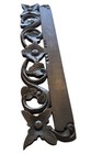 Antique Hand Carved Dark Wood Overdoor Pediment Salvaged