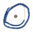 Dark Faceted Russian Blue Glass Trade Beads 7-9mm Ghana African Large Hole
