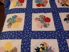 Pretty Patch Flower    Appliqued   Quilt Top 42 X53