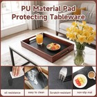 Acacia Wood Serving Tray With Handles  17 X 12 Inch Large Wooden Tray For Foo   