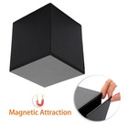 Leather Square Tissue Box Cover With Magnetic Bottom For Living Room Bathroom